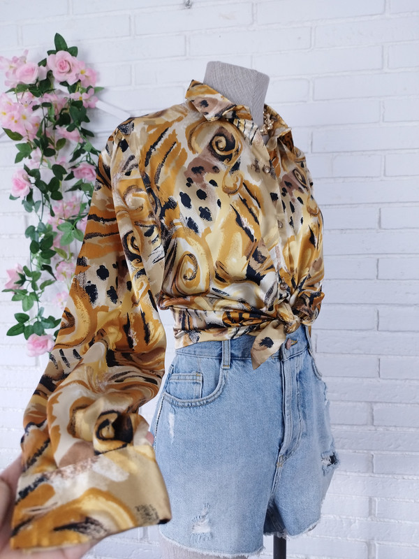 [V-BLU-005] Blusa Vintage Animal Print 90s