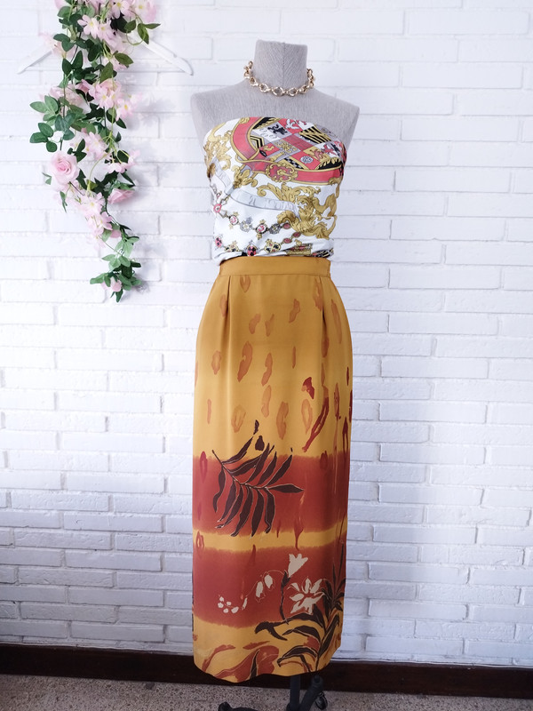 [V-FAL-006] Falda Larga Vintage Estampado 90s