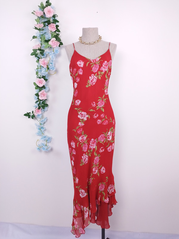 [V-VEST-002] Vestido Vintage Lencero 90s Fiesta