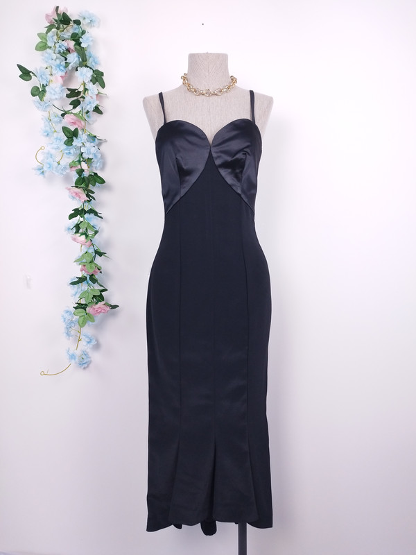 [V-VEST-007] Vestido Vintage Elegante Fiesta 90s Lencero